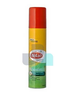 Autan Linea Tropical Spray Secco Delicato Insetto-Repellente 100 ml