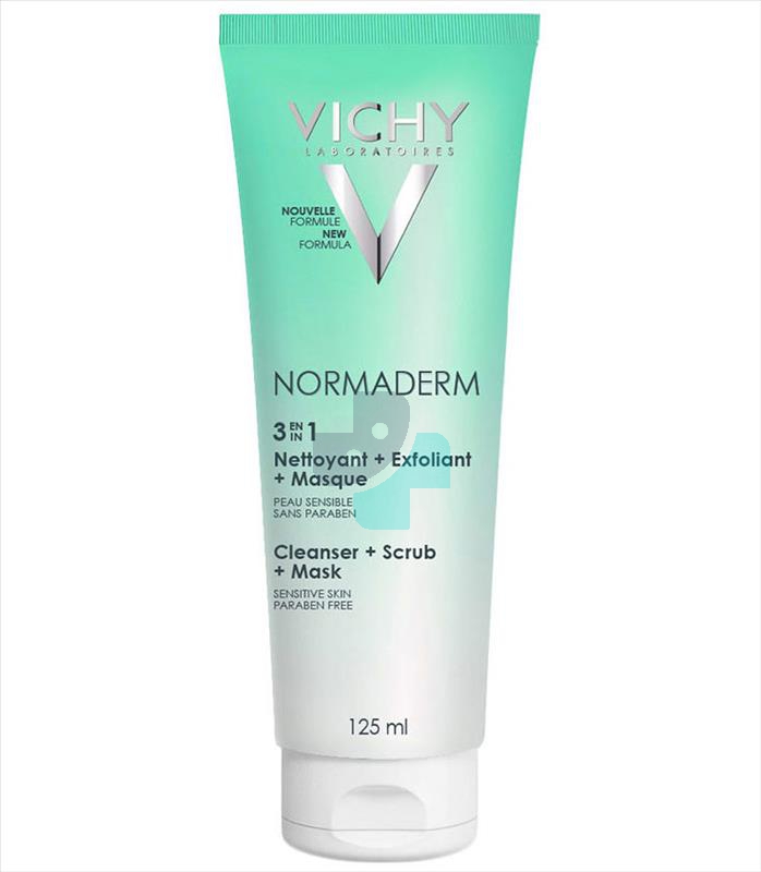 Vichy Linea Normaderm Tri-Activ 3 in 1 Detergente Esfoliante Maschera 125 ml